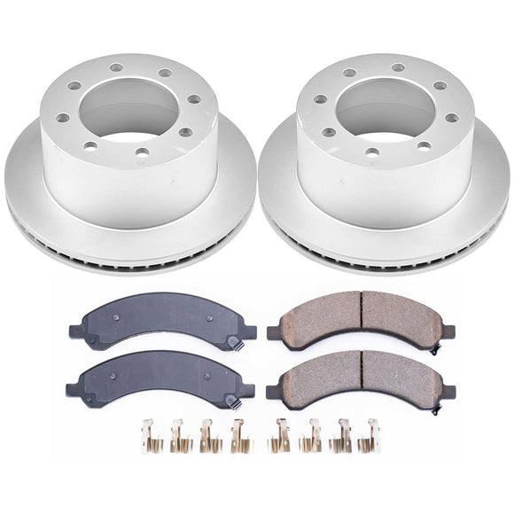 PowerStop Genuine Geomet Coated Rotor and Low-Dust Ceramic Brake Pad Kit