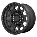 17X8.5 KMC KM718 Summit Satin Black 6X139.7 6X5.5 ET18 Wheel Rim