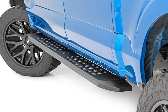Rough Country Raptor Style Running Board Crew Cab Black For Ford F-150 15-23