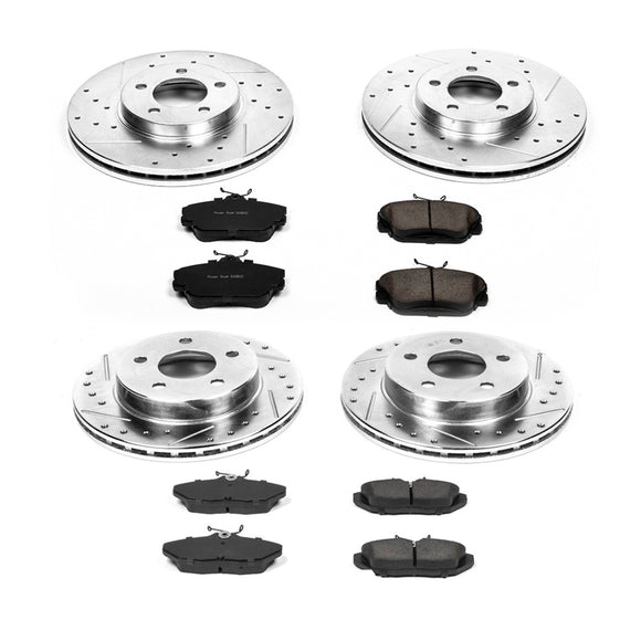PowerStop Z23 Daily Driver Carbon-Fiber Ceramic Brake Pad and Drilled & Slotted