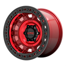 17X9 KMC KM236 TANK Beadlock Candy Red 5X127 ET-15 wheel/rim-3