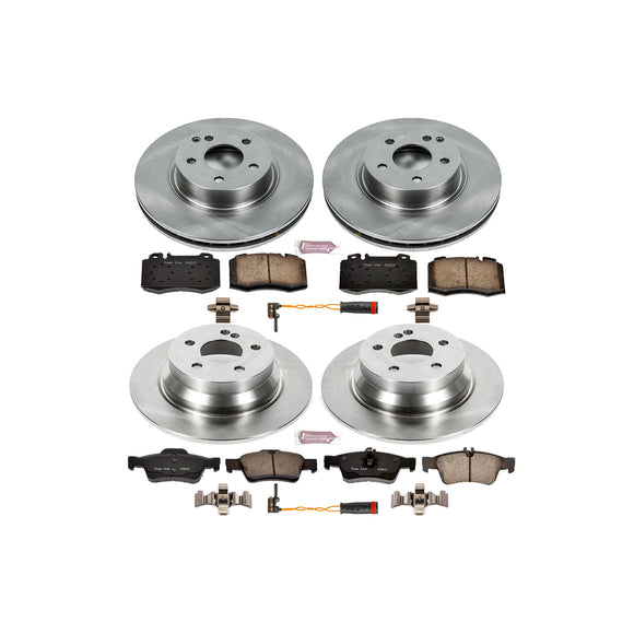 PowerStop OE Stock Replacement Low-Dust Ceramic Brake Pad and Rotor Kit