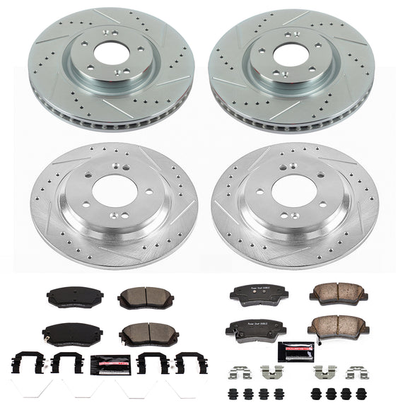 PowerStop Z23 Daily Driver Carbon-Fiber Ceramic Brake Pad and Drilled & Slotted