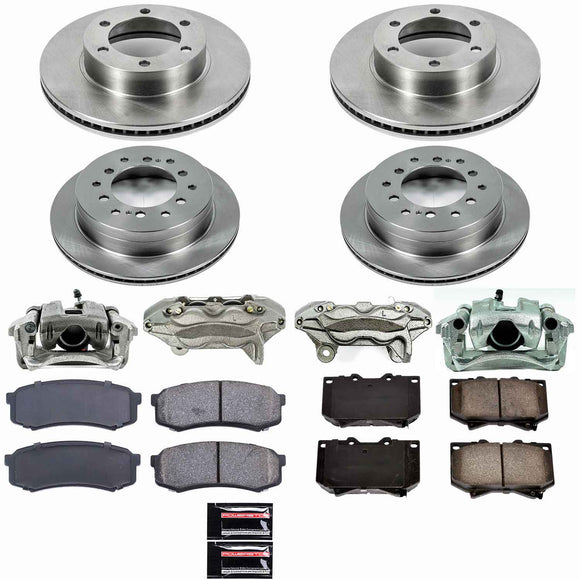 PowerStop OE Stock Replacement Low-Dust Ceramic Brake Pad, Rotor and Caliper Kit