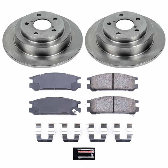 PowerStop OE Stock Replacement Low-Dust Ceramic Brake Pad and Rotor Kit