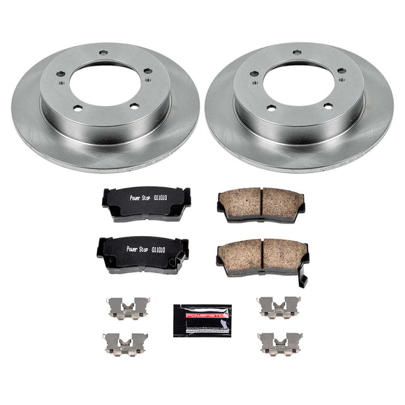 PowerStop OE Stock Replacement Low-Dust Ceramic Brake Pad and Rotor Kit