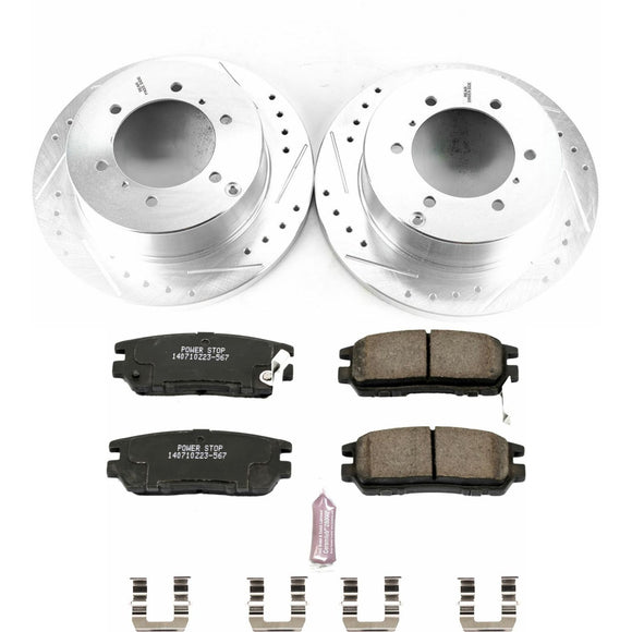 PowerStop Z23 Daily Driver Carbon-Fiber Ceramic Brake Pad and Drilled & Slotted
