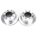 PowerStop Evolution Drilled Slotted Rotors Pair Rear For Dodge Ram 2500