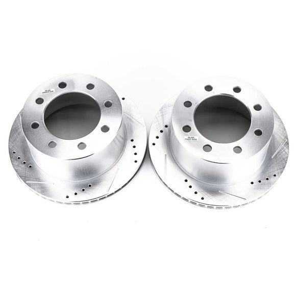 PowerStop Evolution Drilled Slotted Rotors Pair Rear For Dodge Ram 2500