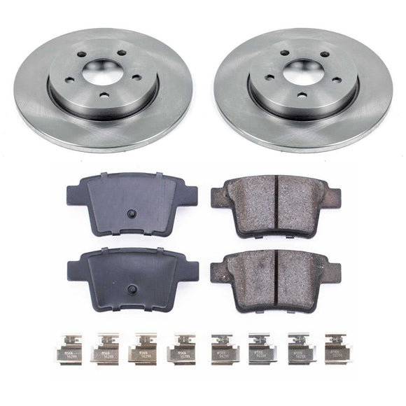 PowerStop OE Stock Replacement Low-Dust Ceramic Brake Pad and Rotor Kit