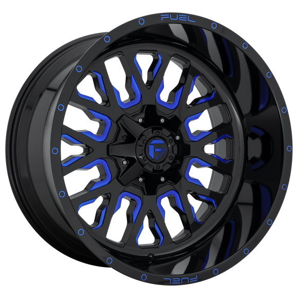 20x9 Fuel Off-Road D645 Stroke Gloss Black Blue Tinted Clear 6x120 ET20 Wheel