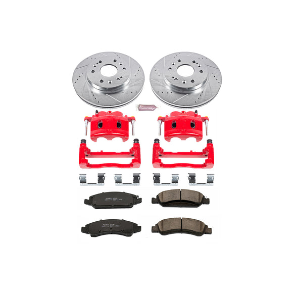 PowerStop Z23 Daily Driver Carbon-Fiber Ceramic Pads Drilled & Slotted Rotor & C