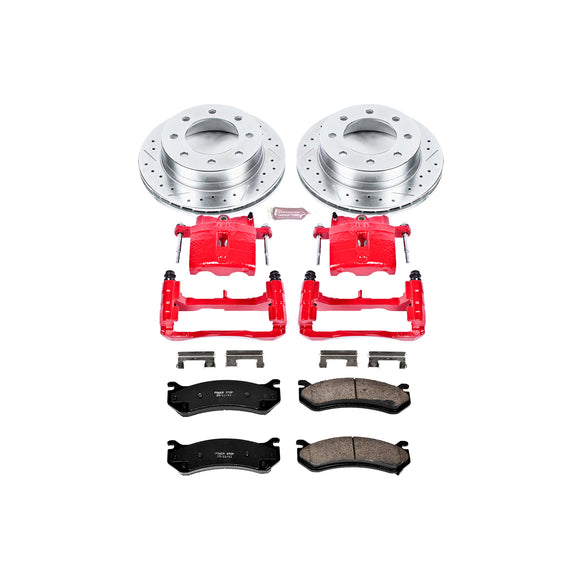 PowerStop Z23 Daily Driver Carbon-Fiber Ceramic Pads Drilled & Slotted Rotor & C