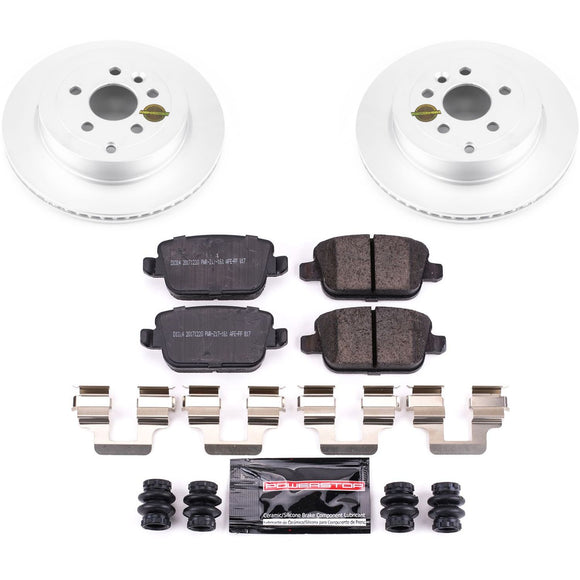 PowerStop Genuine Geomet Coated Rotor and Carbon-Fiber Ceramic Brake Pad Kit