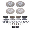 PowerStop Semi-Coated Rotor and Low-Dust Ceramic Brake Pad Kit
