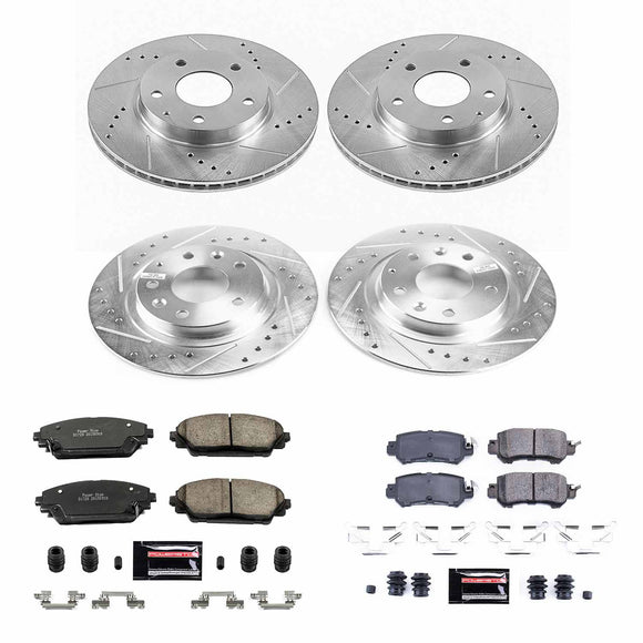 PowerStop Z23 Daily Driver Carbon-Fiber Ceramic Brake Pad and Drilled & Slotted