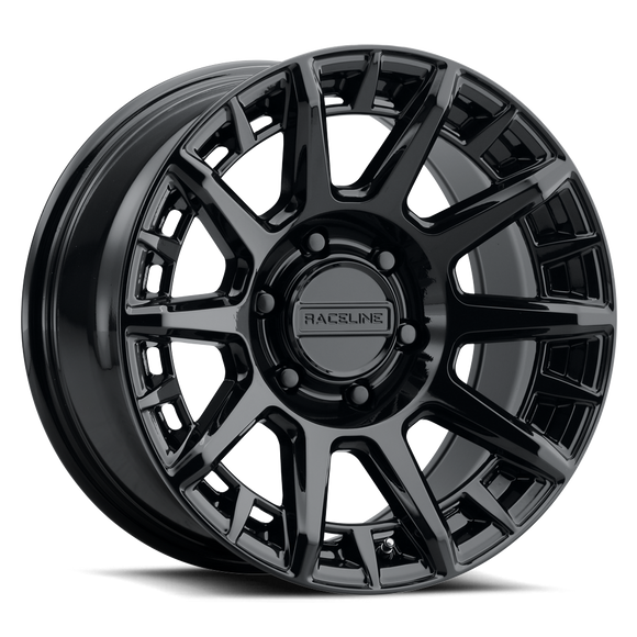 18x9 Raceline 964GB Vector Gloss Black 5x150 ET18 CB110.5 Wheel