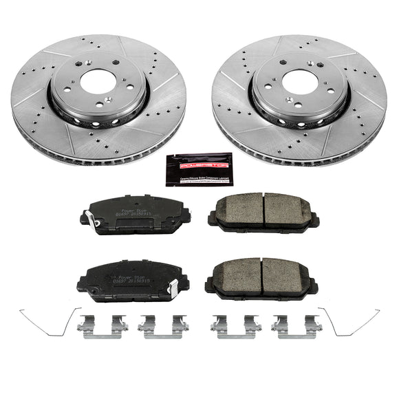 PowerStop Z23 Daily Driver Carbon-Fiber Ceramic Brake Pad and Drilled & Slotted