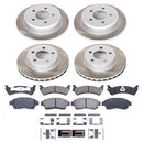 PowerStop Semi-Coated Rotor and Low-Dust Ceramic Brake Pad Kit