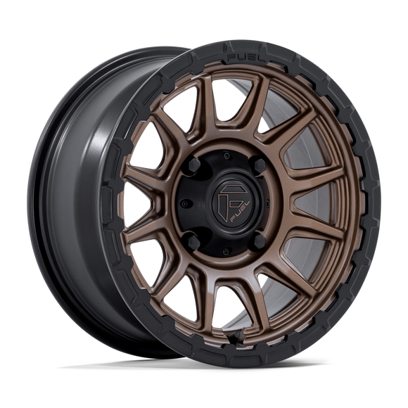 15x7 Fuel Off-Road FV866 Piston UTV Matte Bronze Black Lip 4x110 ET10 Wheel