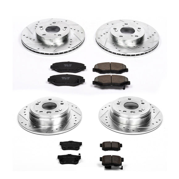 PowerStop Z23 Daily Driver Carbon-Fiber Ceramic Brake Pad and Drilled & Slotted