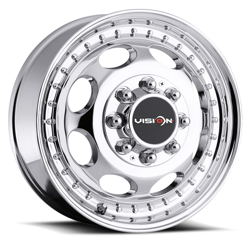 17x6.5 Vision 181 Heavy Hauler Chrome Wheel 8x165.1 ET121 CB125.2