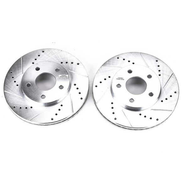PowerStop Evolution Drilled Slotted Rotors Pair Front For Chevrolet HHR