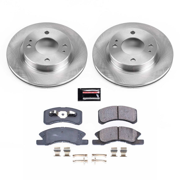 PowerStop OE Stock Replacement Low-Dust Ceramic Brake Pad and Rotor Kit