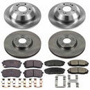 PowerStop OE Stock Replacement Low-Dust Ceramic Brake Pad and Rotor Kit