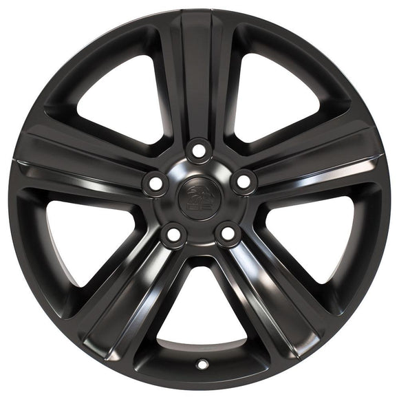 20" Replica Wheel DG65 Fits Dodge RAM Rim 20x9 Black Wheel