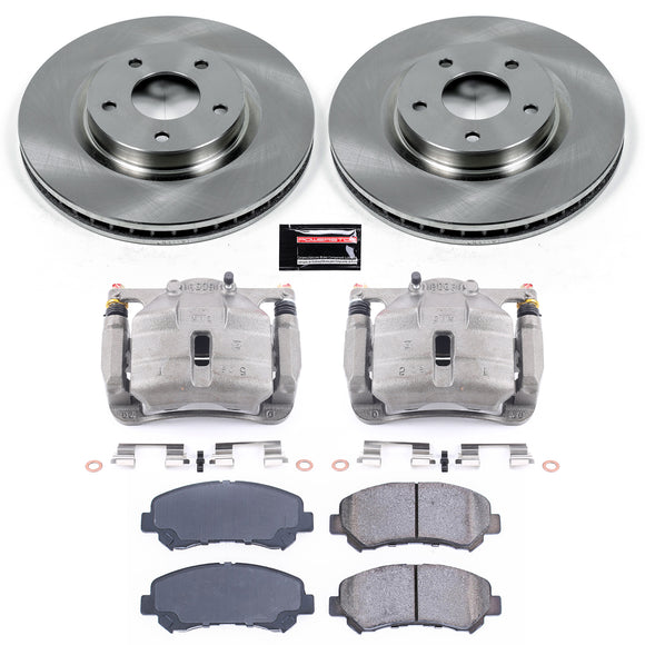PowerStop OE Stock Replacement Low-Dust Ceramic Brake Pad, Rotor and Caliper Kit
