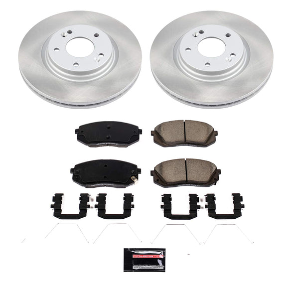 PowerStop Semi-Coated Rotor and Low-Dust Ceramic Brake Pad Kit
