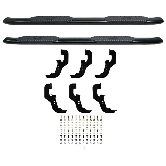 Westin PRO TRAXX 5 Oval Nerf Step Bars Powder Coated Black Steel 21-54125