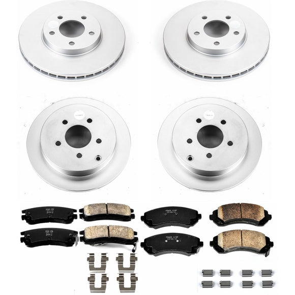 PowerStop Genuine Geomet Coated Rotor and Low-Dust Ceramic Brake Pad Kit
