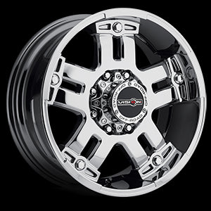 22x9.5 Vision 394 Warlord Chrome 8x180 ET25 Wheel Rim