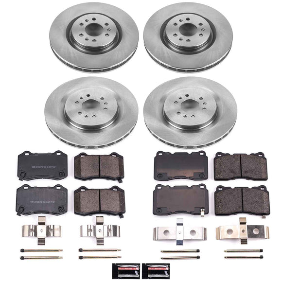 PowerStop OE Stock Replacement Low-Dust Ceramic Brake Pad and Rotor Kit