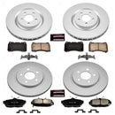 PowerStop Genuine Geomet Coated Rotor and Low-Dust Ceramic Brake Pad Kit