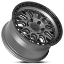 17x9 Lock Off-Road Onyx Matte Grey Matte Black Ring 6x139.7 ET1 Wheel