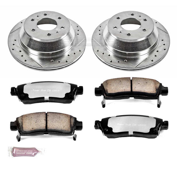 PowerStop Z36 Carbon-Fiber Ceramic Brake Pad with Drilled and Slotted Rotor Kit