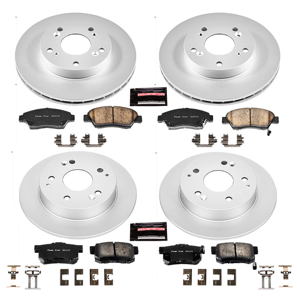 PowerStop Genuine Geomet Coated Rotor and Low-Dust Ceramic Brake Pad Kit