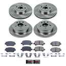 PowerStop OE Stock Replacement Low-Dust Ceramic Brake Pad and Rotor Kit