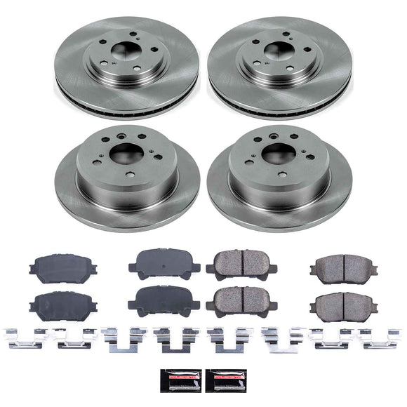 PowerStop OE Stock Replacement Low-Dust Ceramic Brake Pad and Rotor Kit