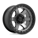 18X9 Fuel D752 BLOCK Matte Gunmetal With Black Ring 5X127 ET20 wheel/rim