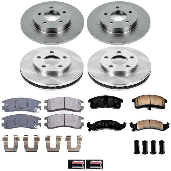 PowerStop OE Stock Replacement Low-Dust Ceramic Brake Pad and Rotor Kit