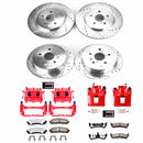 PowerStop Z36 Truck and SUV Ceramic Brake Pad, Drilled & Slotted Rotor, and Cali