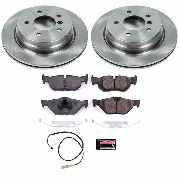 PowerStop OE Stock Replacement Low-Dust Ceramic Brake Pad and Rotor Kit