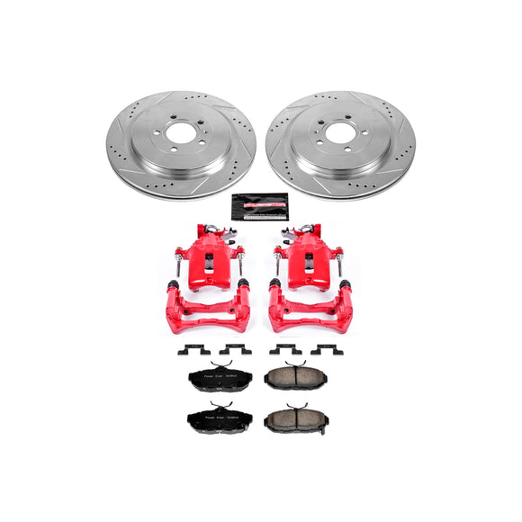 PowerStop Z23 Daily Driver Carbon-Fiber Ceramic Pads Drilled & Slotted Rotor & C