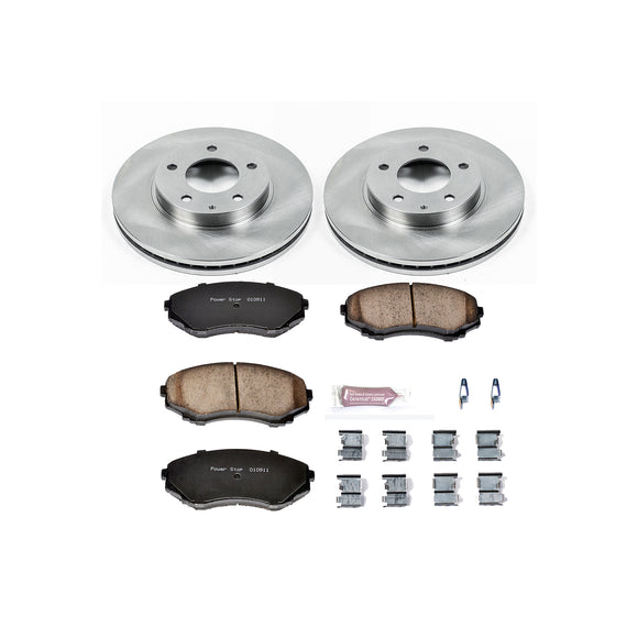 PowerStop OE Stock Replacement Low-Dust Ceramic Brake Pad and Rotor Kit