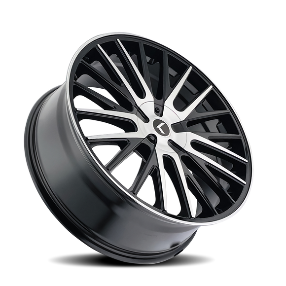 22x8.5 Kraze Double Down Gloss Black Machined 5x100 ET38 CB73 Wheel Rim