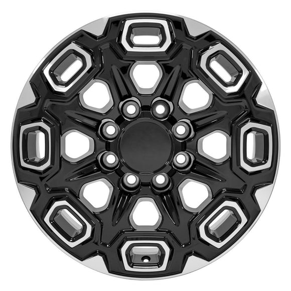 20" Replica Wheel CV64B Black Machined Wheel